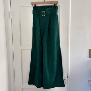 La Porte Green Wide-Leg Pants